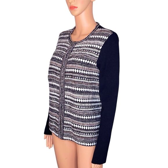 Charter Club Crew Neck Cardigan Knit Sweater Full Zip Womens Size Large - Picture 2 of 5